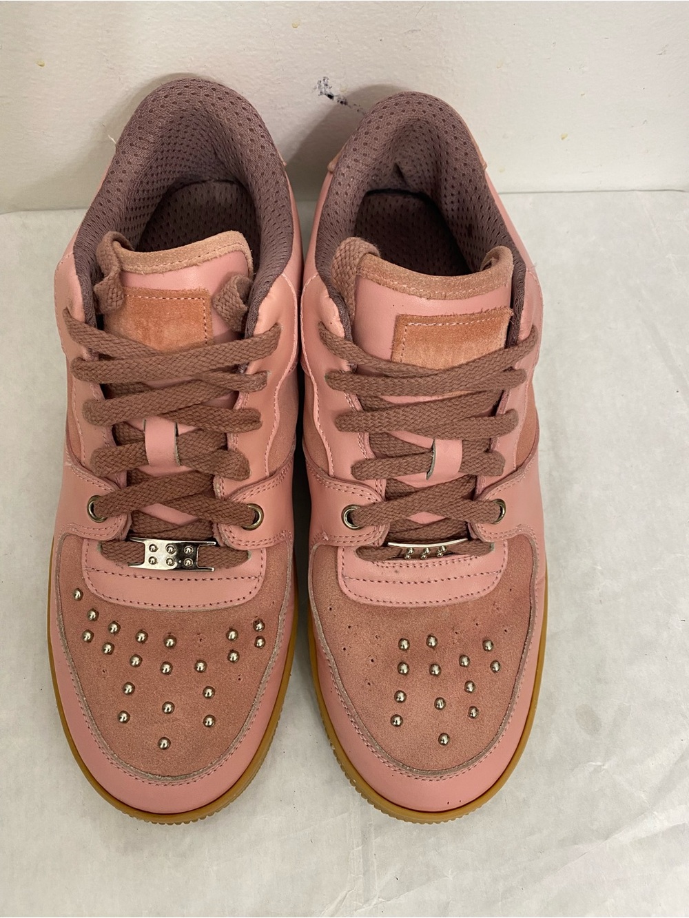 Red Valentino Pink Swede Studded Sneakers . Size 40